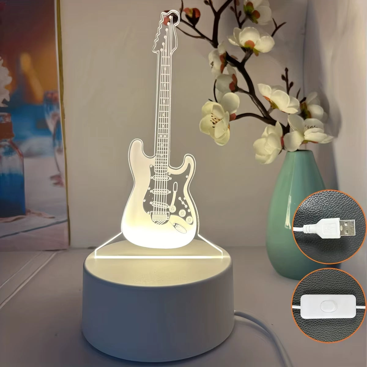 3D Guitar LED Night Light