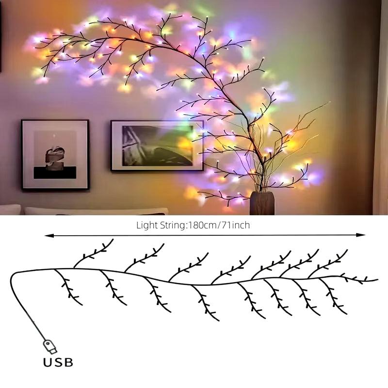 LED Willow Vine String Lights Flexible Wall Decor