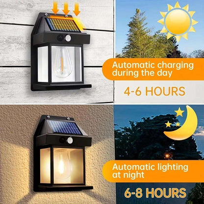 Outdoor Solar Wall Light with Motion Sensor